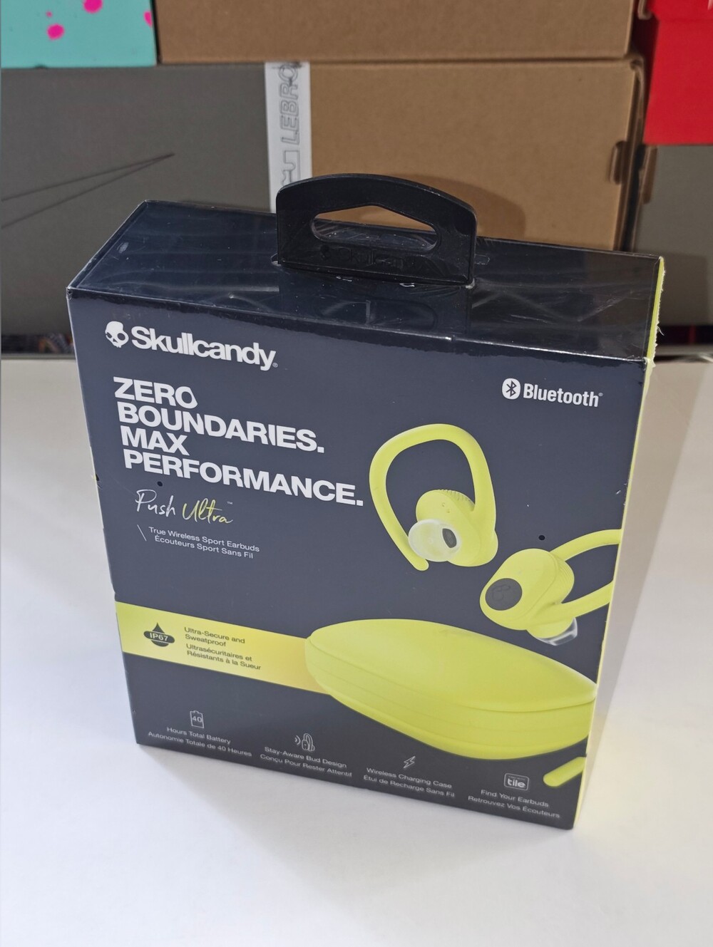 sealed / new skullcandy push ultra true wireless sport earbuds - electric yellow